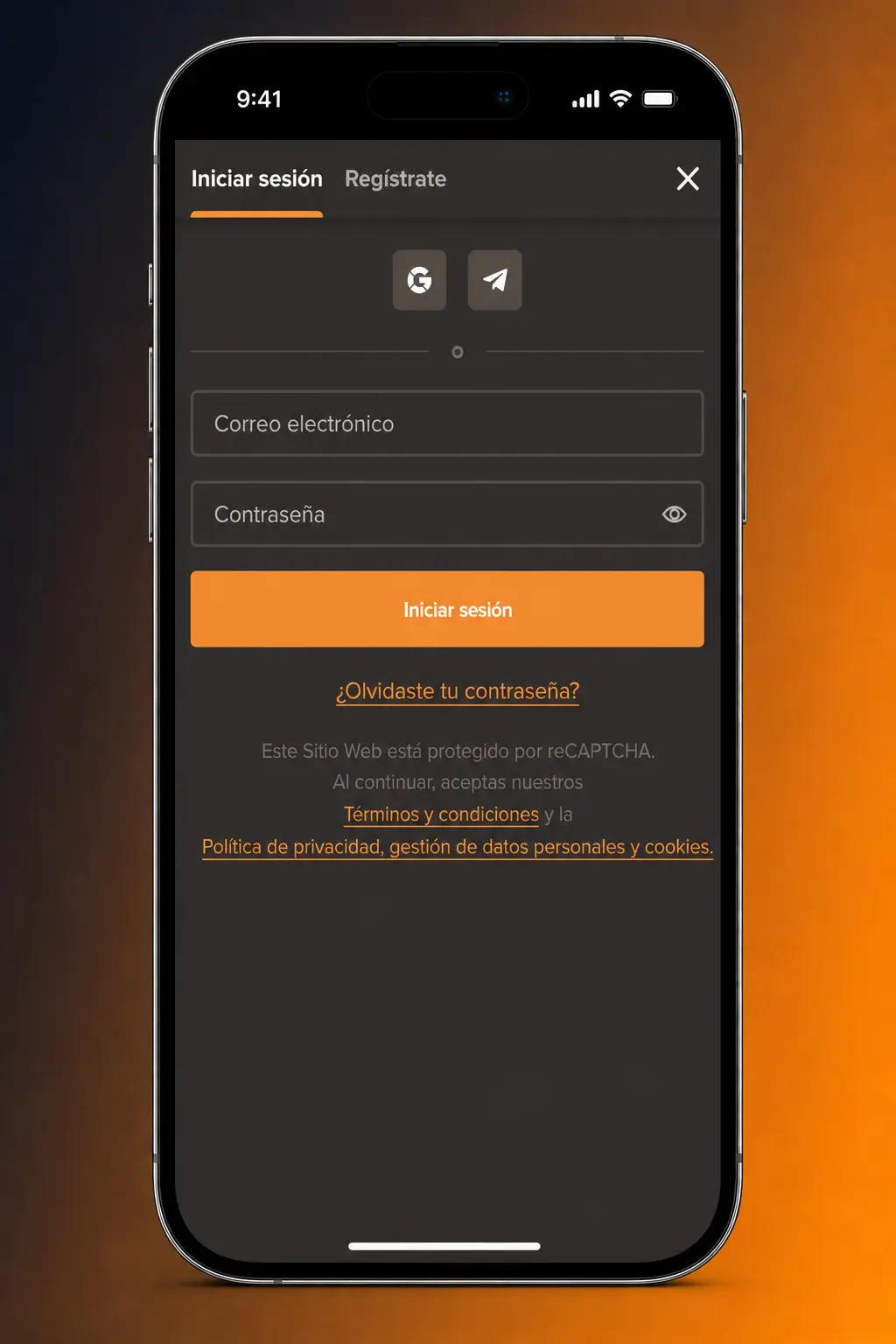 Pantalla de depósito en la app de SOL Casino Chile con métodos de pago en CLP y saldo disponible