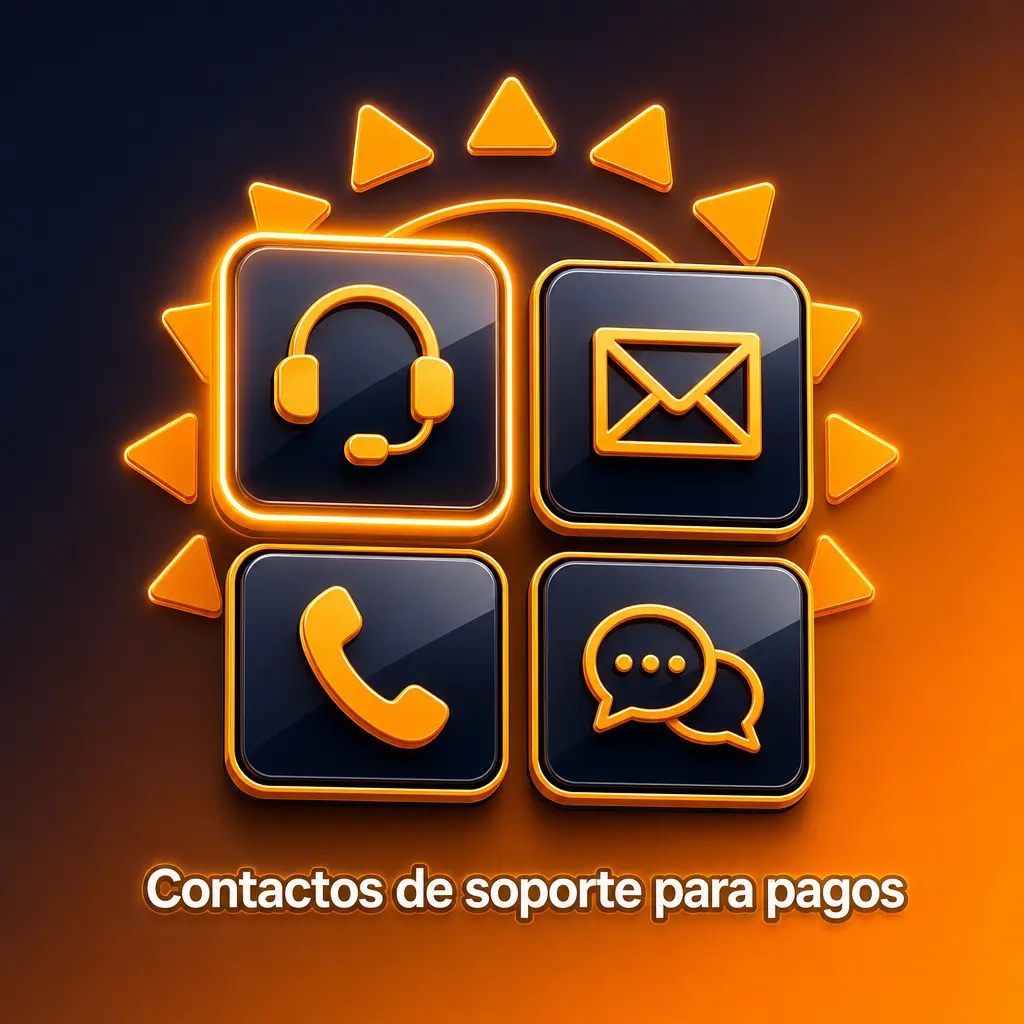 Contactos de soporte para pagos: chat en vivo, centro de ayuda, correo, historial y verificación