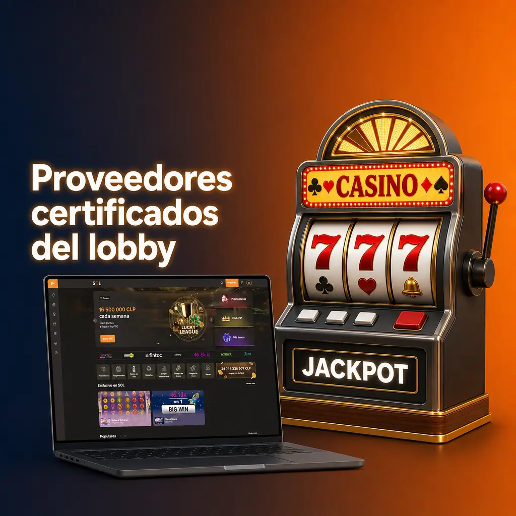 Proveedores certificados del lobby de SOL Casino: Pragmatic Play, NetEnt, Evolution y más