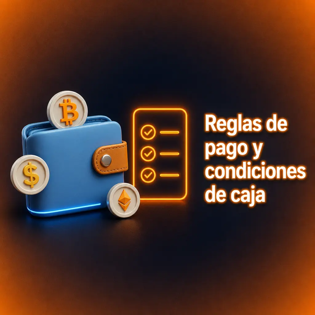 Reglas de pagos, depósitos y retiros en CLP y cripto para caja online en Chile